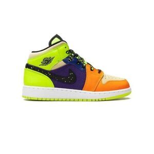 Jordan Toddler 7C Air Jordan 1 Mid SE "Volt/Vivid Orange" sneakers